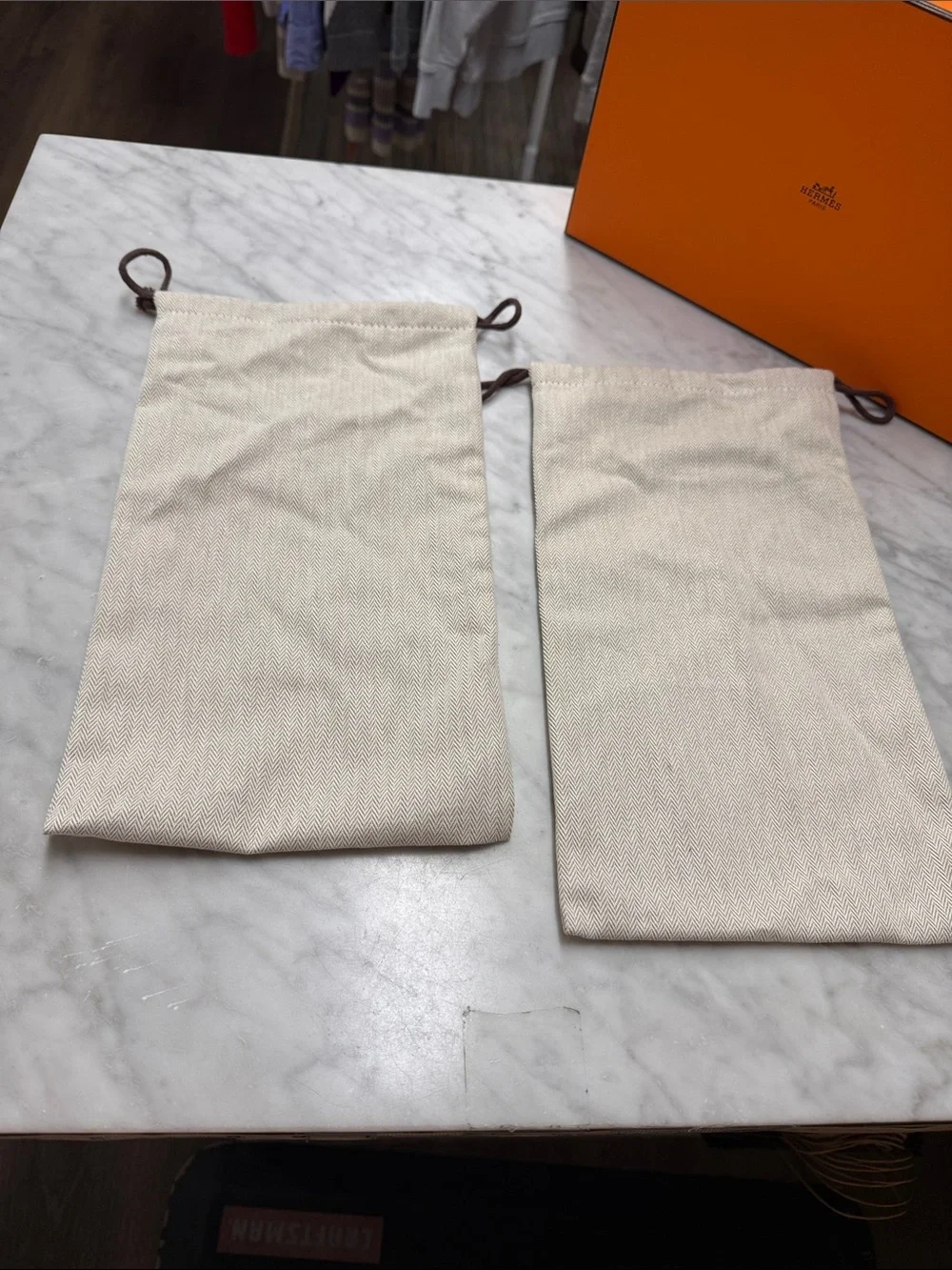 HERMES Decorative Box with Two Sleeper Bags